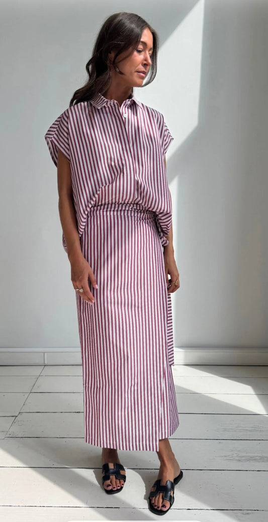 Liv The Label Rok Pixie Burgundy Stripes