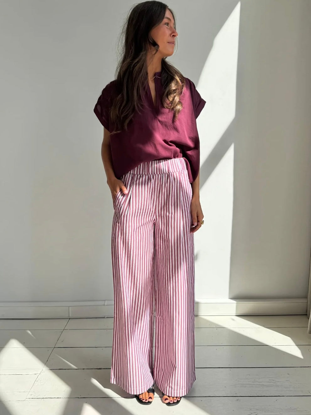 Liv The Label Bloes Yulia Burgundy