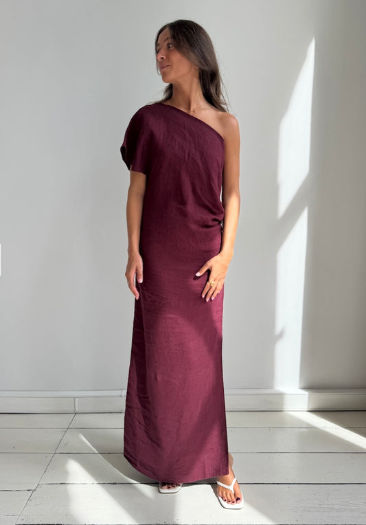 Liv The Label Jurk Sasha Burgundy