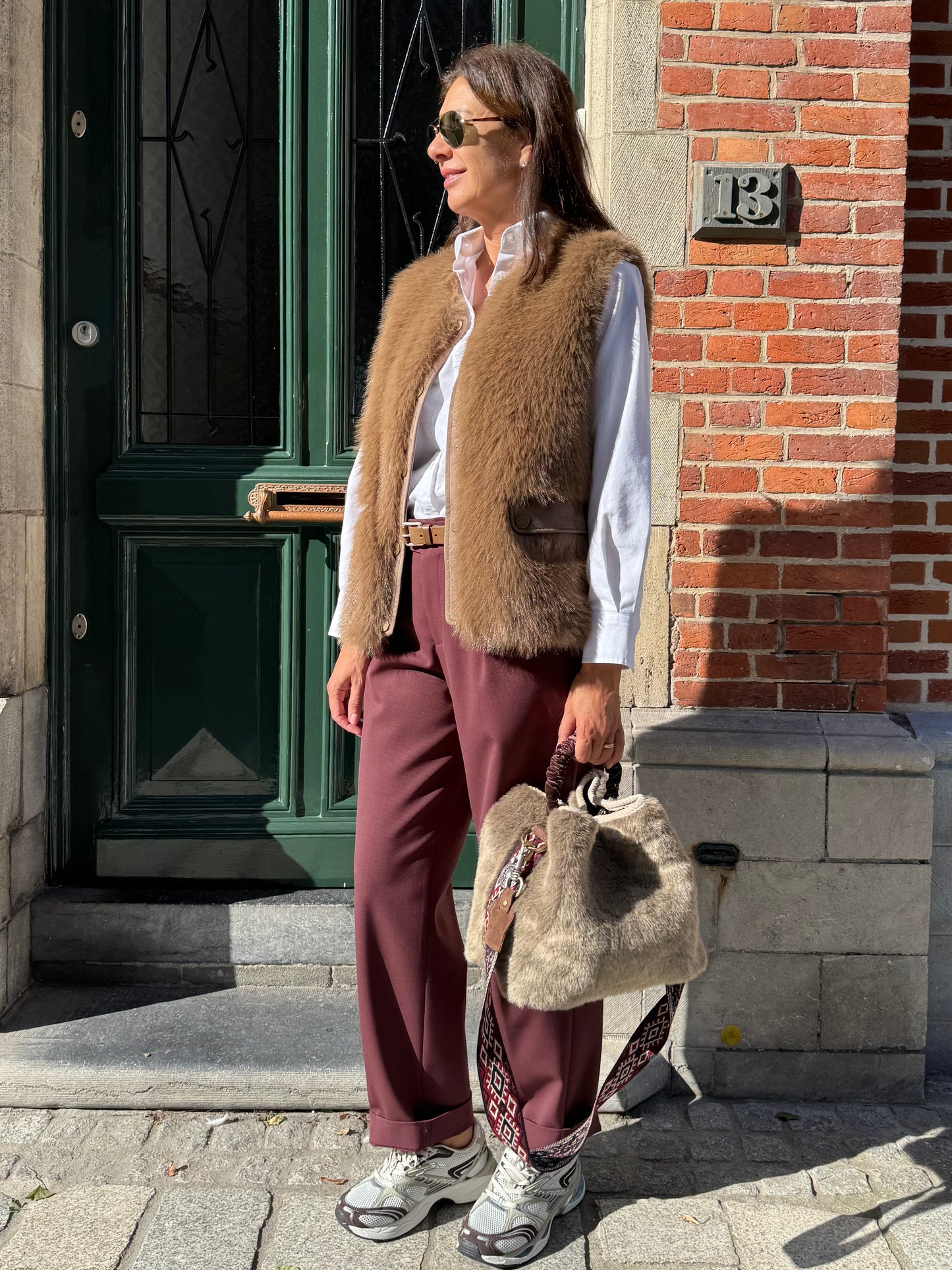 19.70Seventy Bodywarmer Faux-Fur Marron