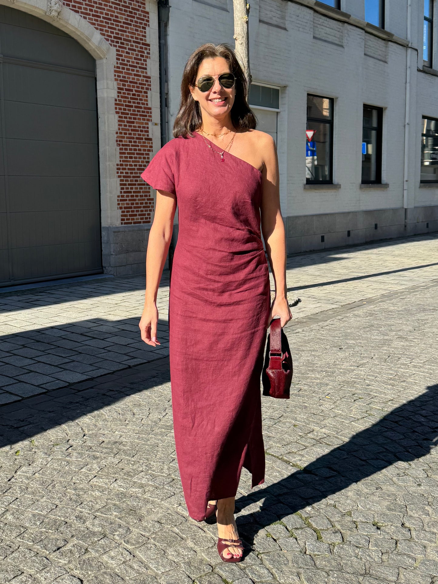 Liv The Label Jurk Sasha Burgundy