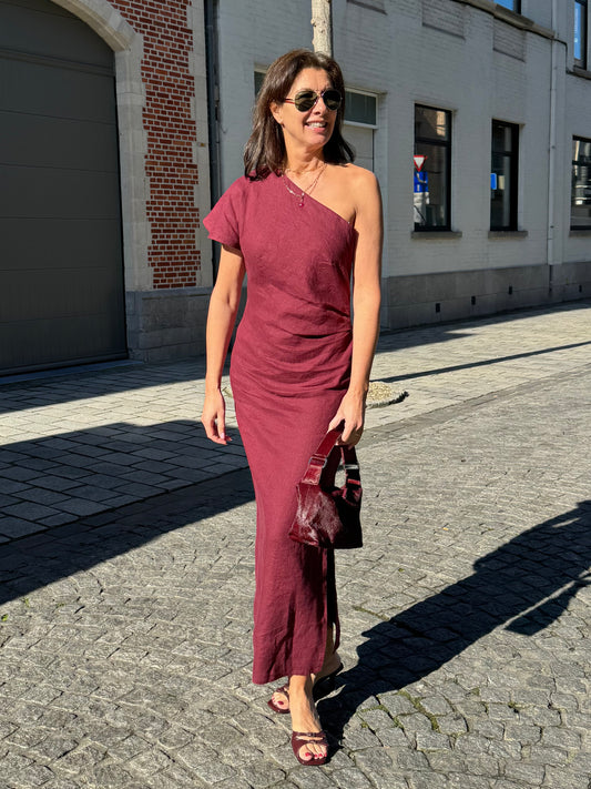 Liv The Label Jurk Sasha Burgundy