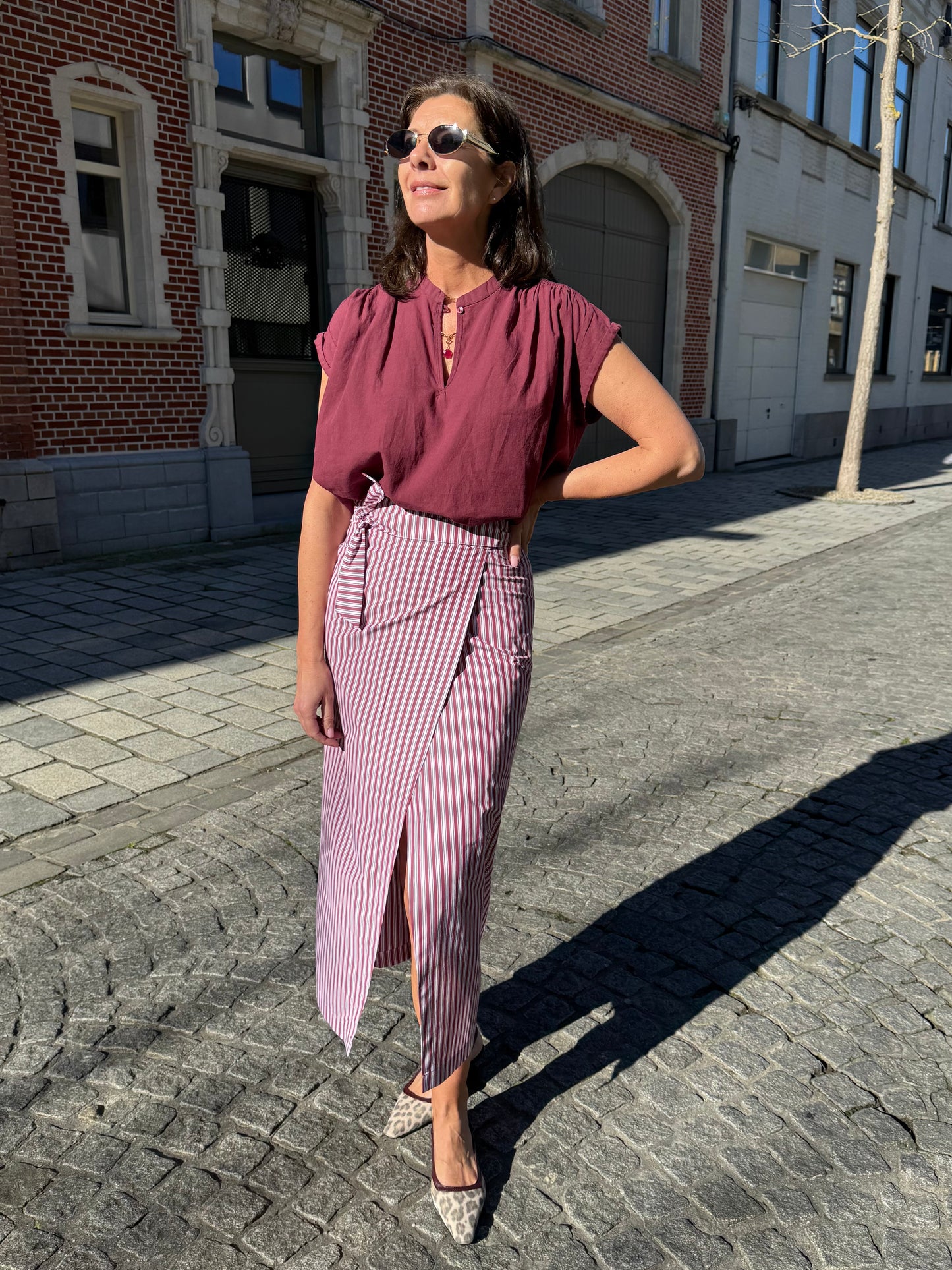 Liv The Label Rok Pixie Burgundy Stripes