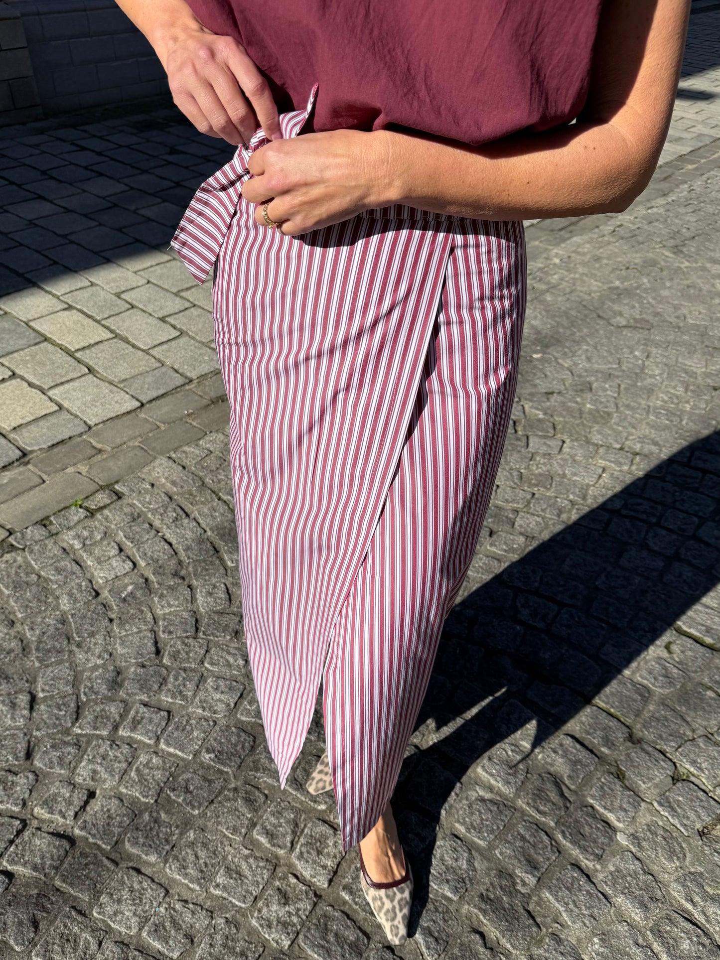 Liv The Label Rok Pixie Burgundy Stripes