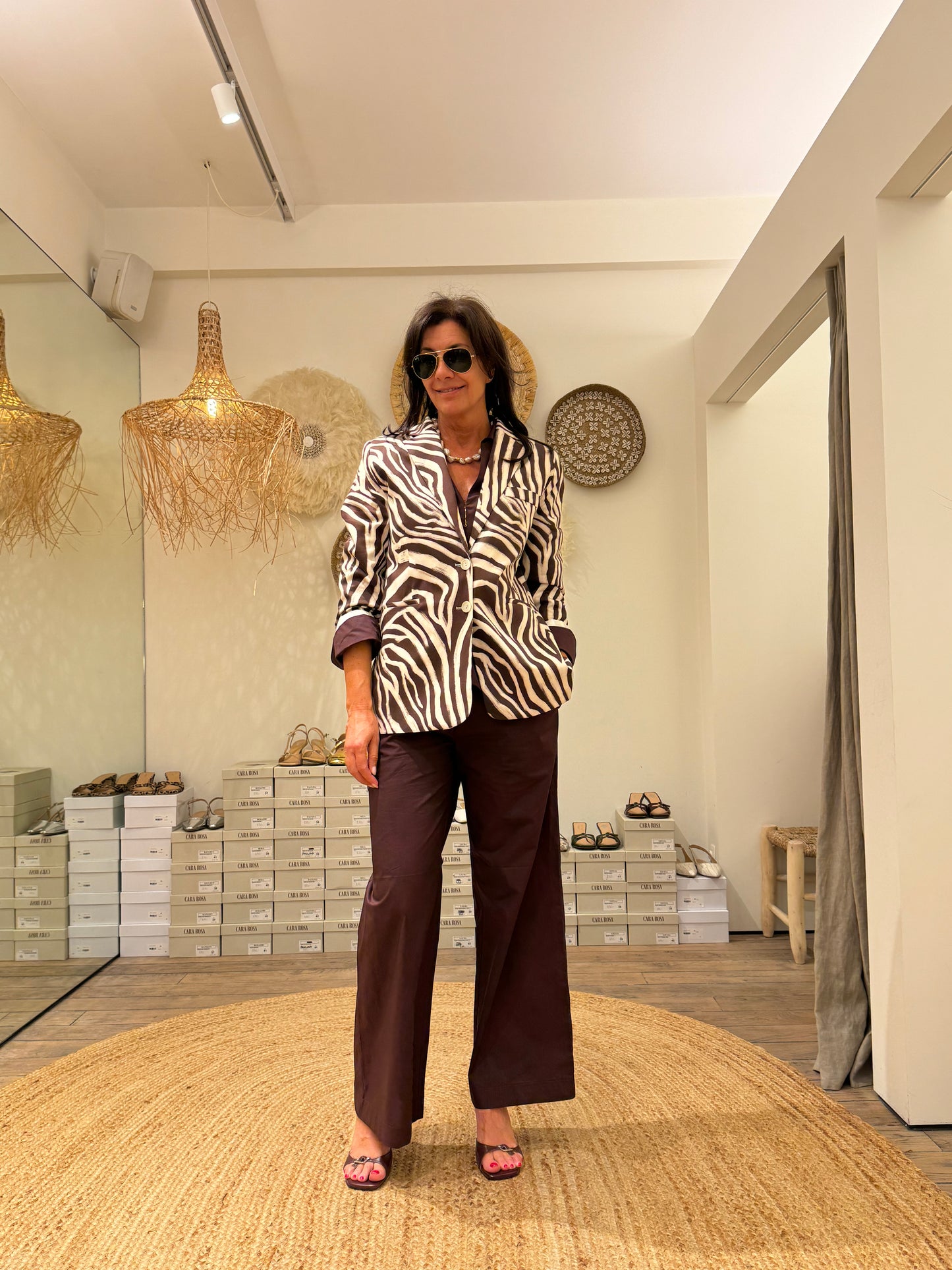Reborn Blazer Astro Zebra Print Vino/Brown