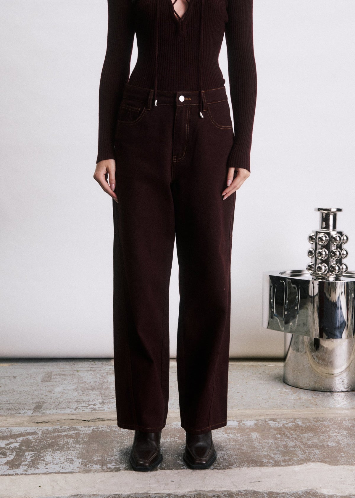 Jiji Broek Jeans Jeremy Bordeaux