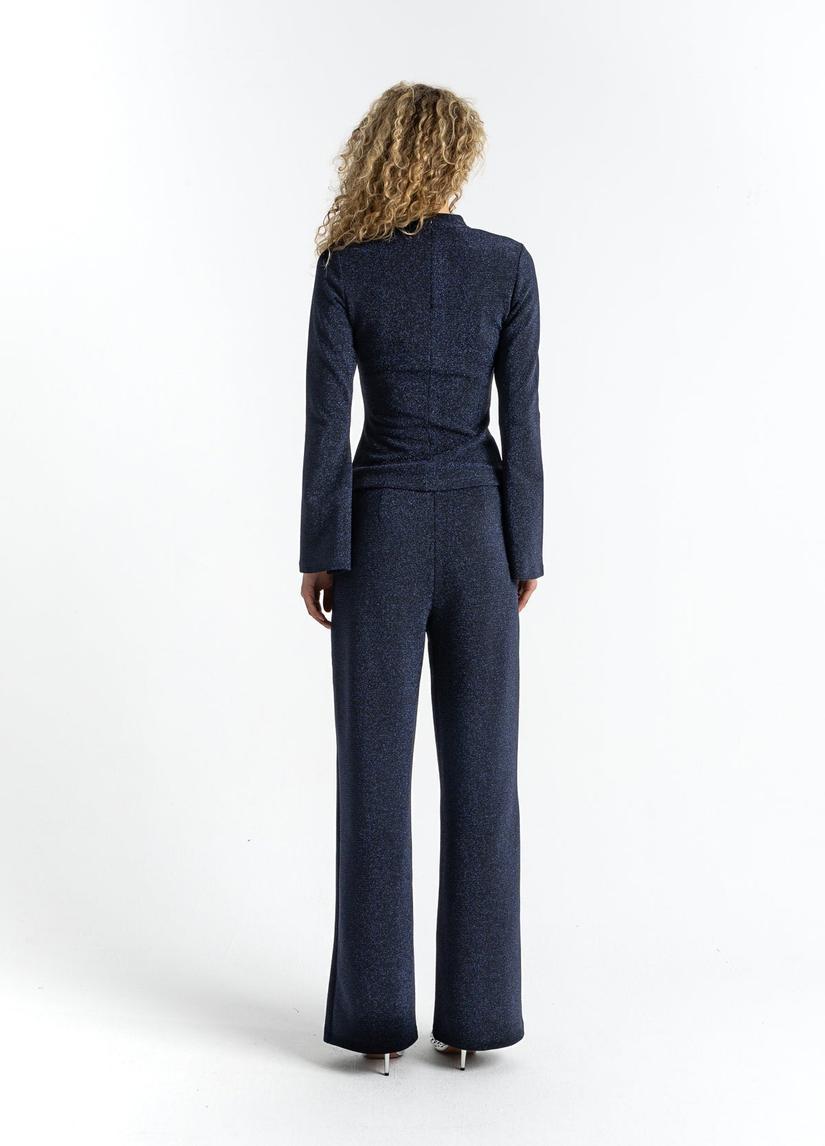 Coster Copenhagen Bloes met wijde Mouwen Lurex Eclipse Blue