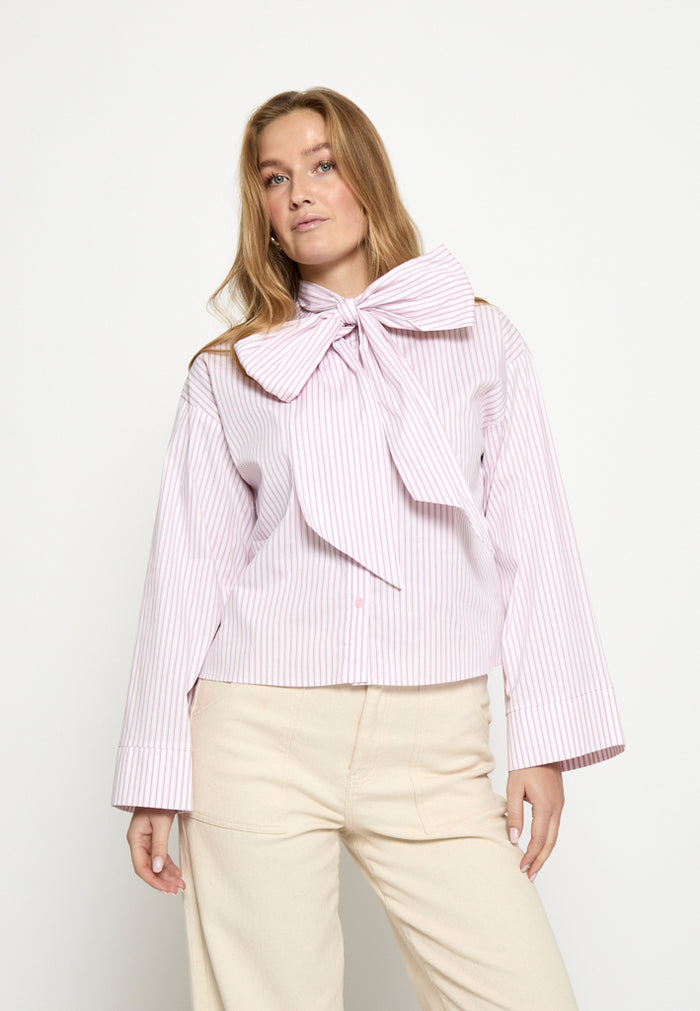 Minus Bloes Met Strik Skye Prism Pink Stripe