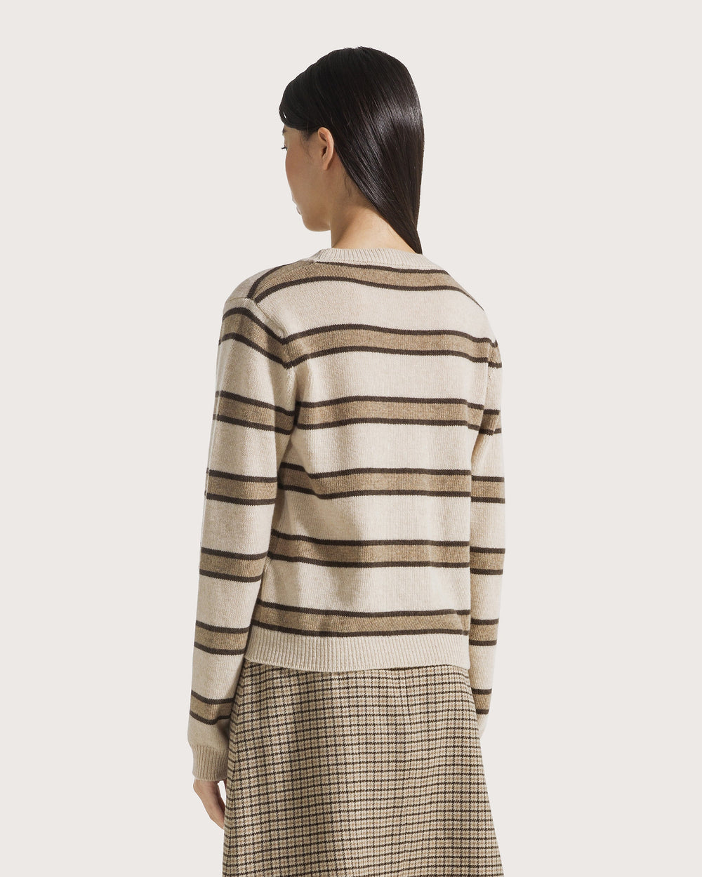 19.70 Pull Ronde Hals Streep Beige / Bruin