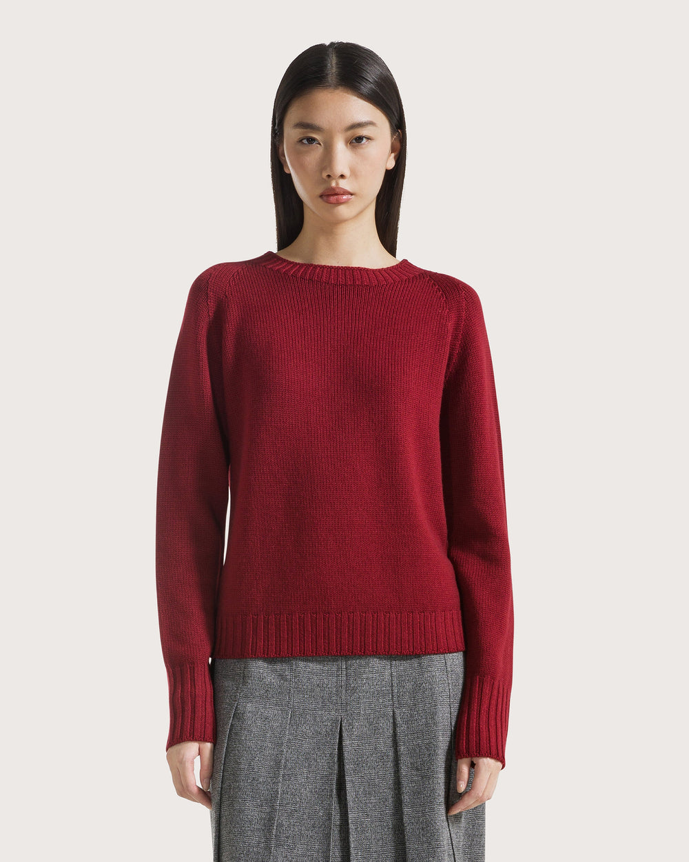 19.70 Pull met Ronde Hals Rood