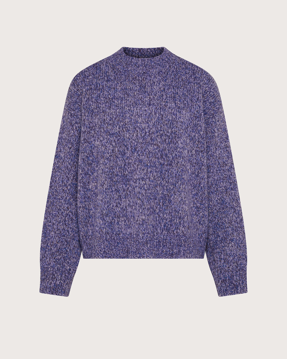19.70 Pull Oversized Ronde Hals Paars/Bruin