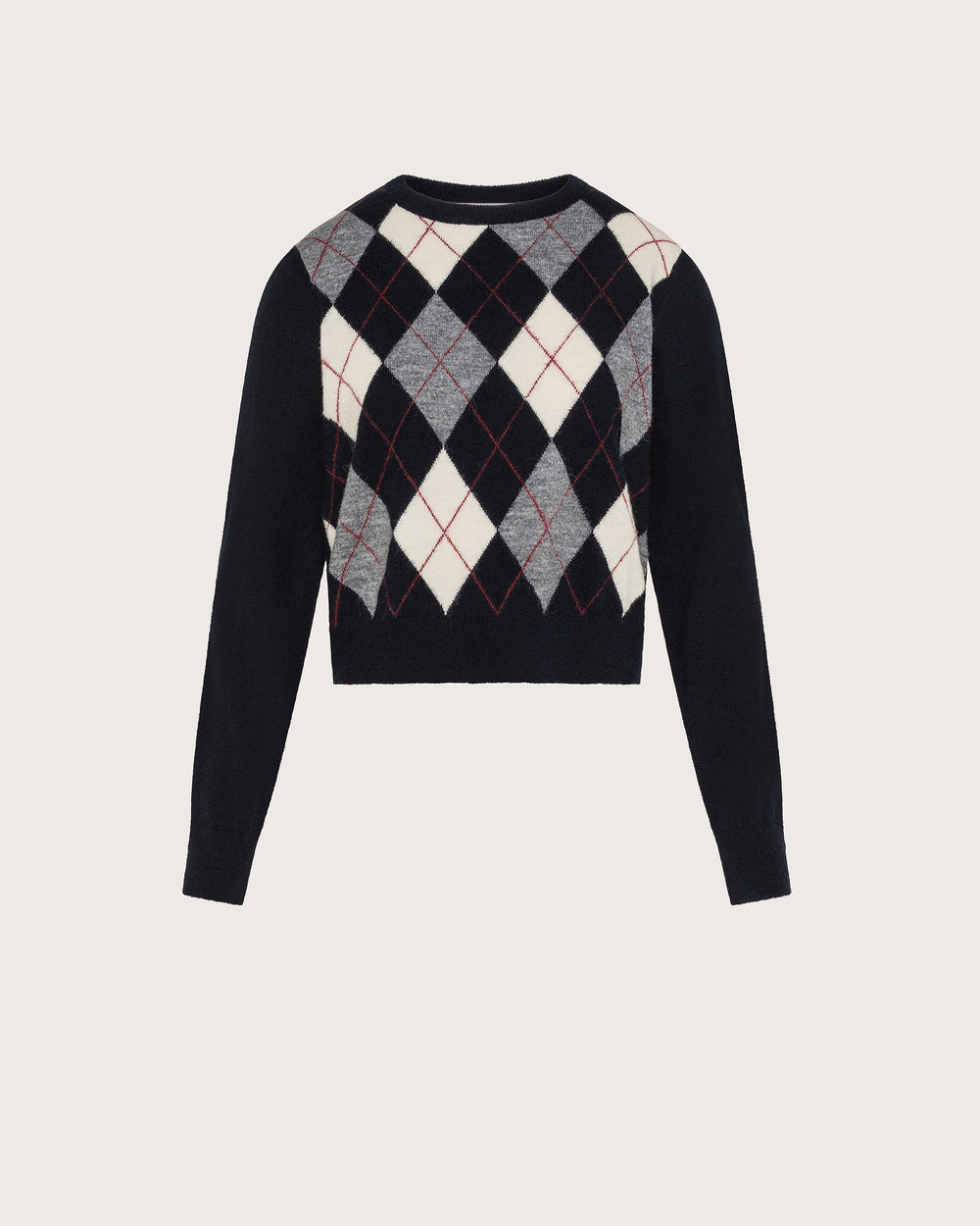 19.70 Pull met Ruitpatroon Donker Blauw