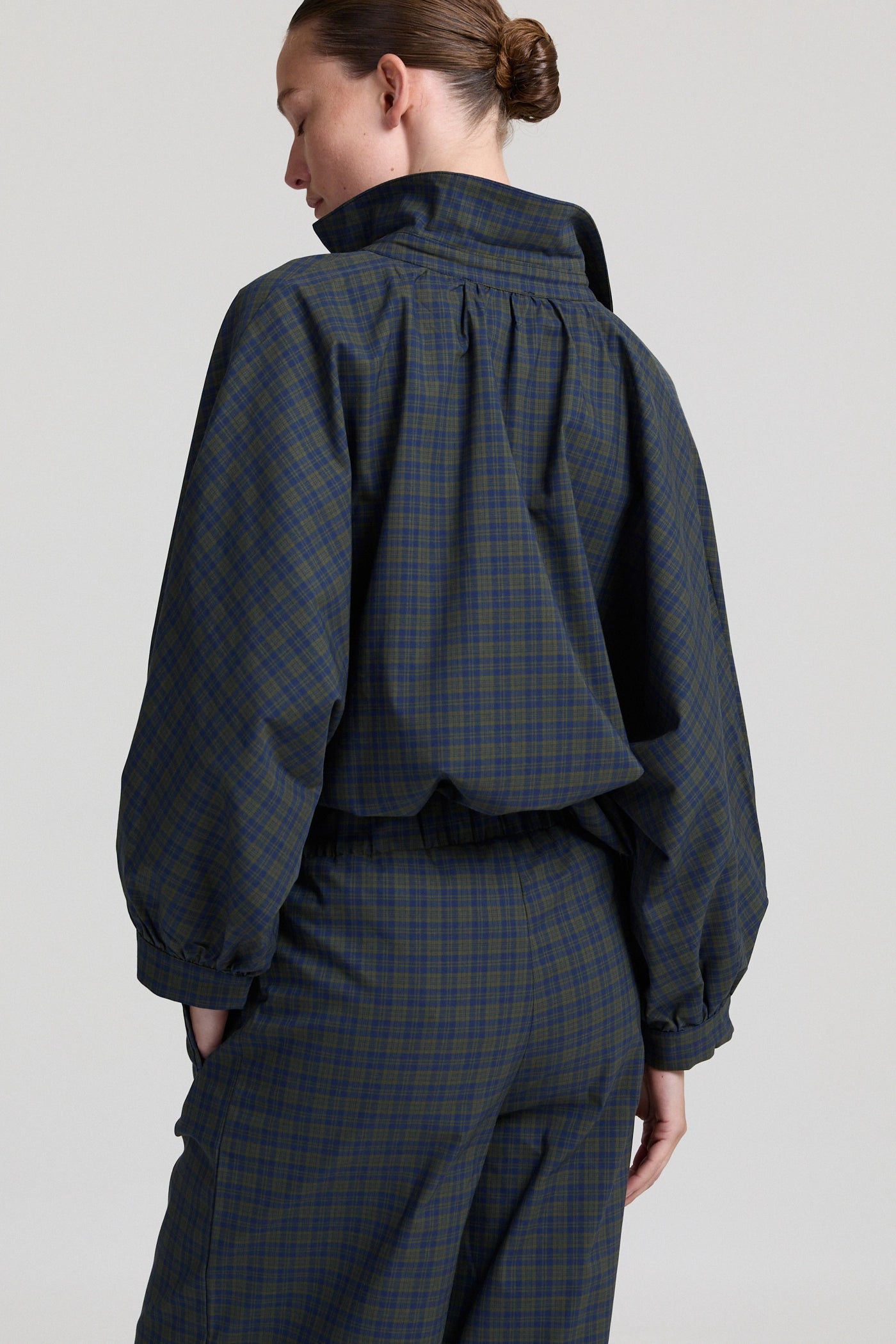 Liv The Label Bloes Oversized Miley Blue/Khaki Checked