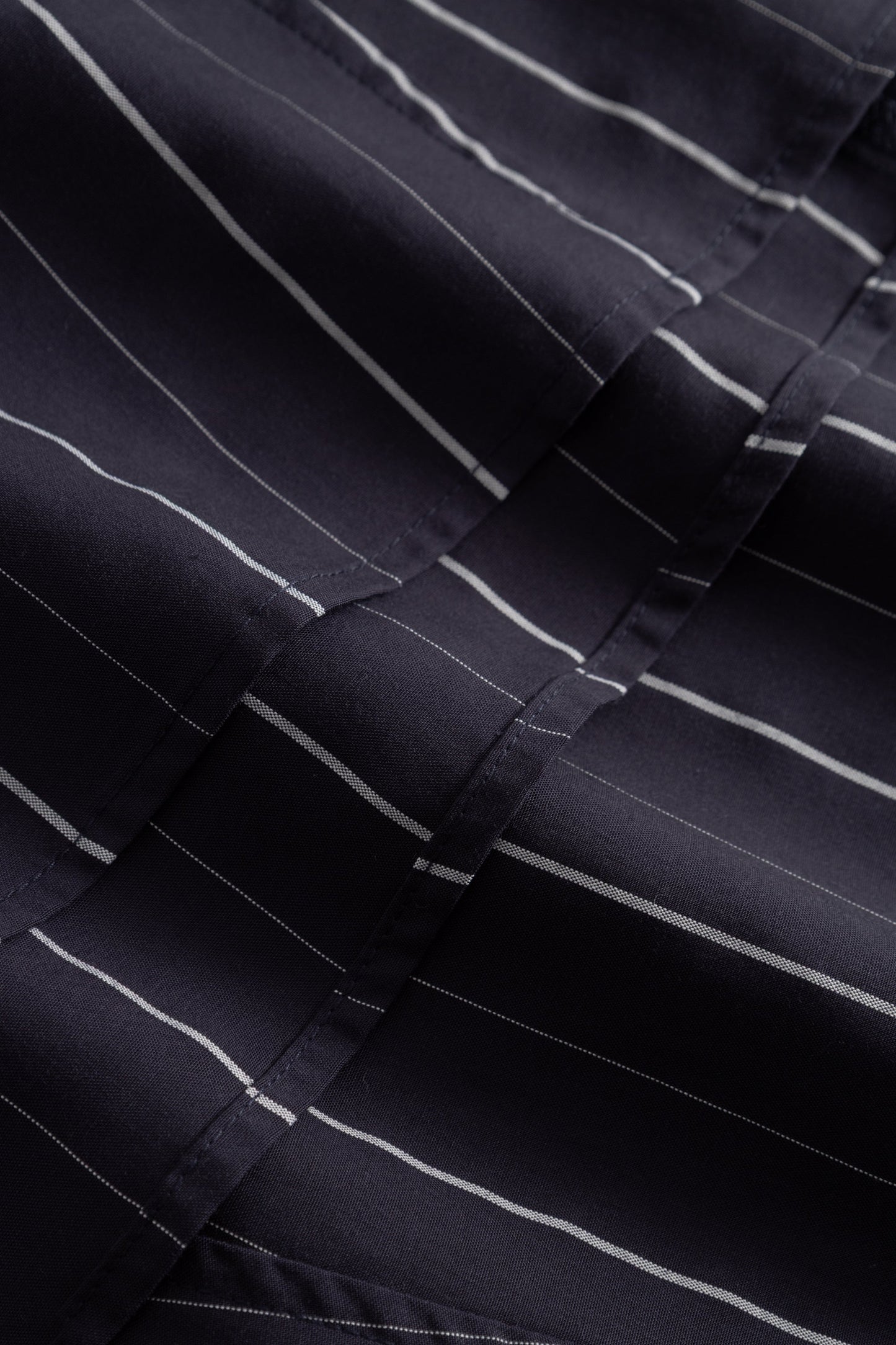 Rue de Tokyo Rok Pilar Striped Tencel Dark Navy Stripe