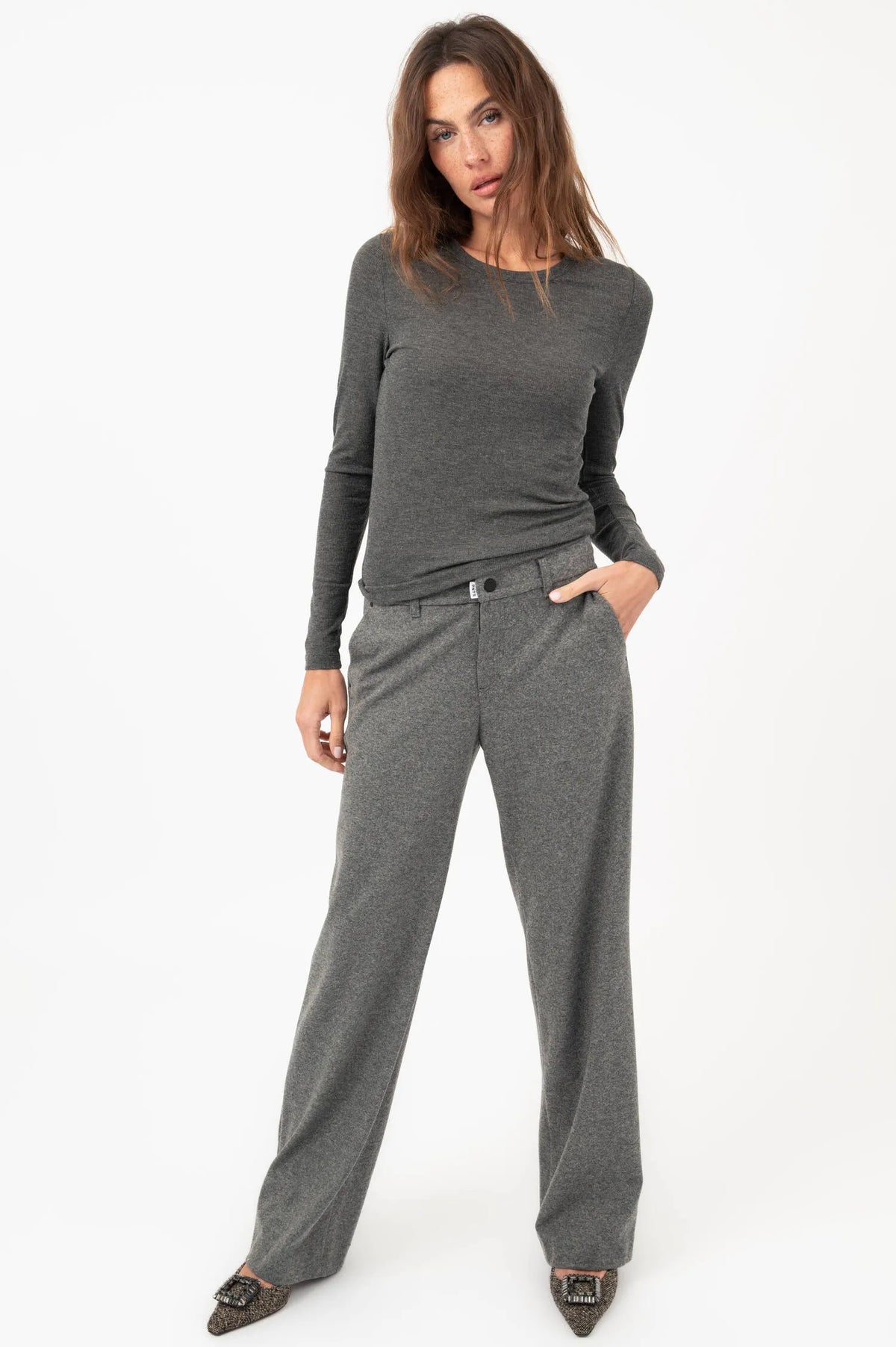 PNTS Broek The Super B Grijs