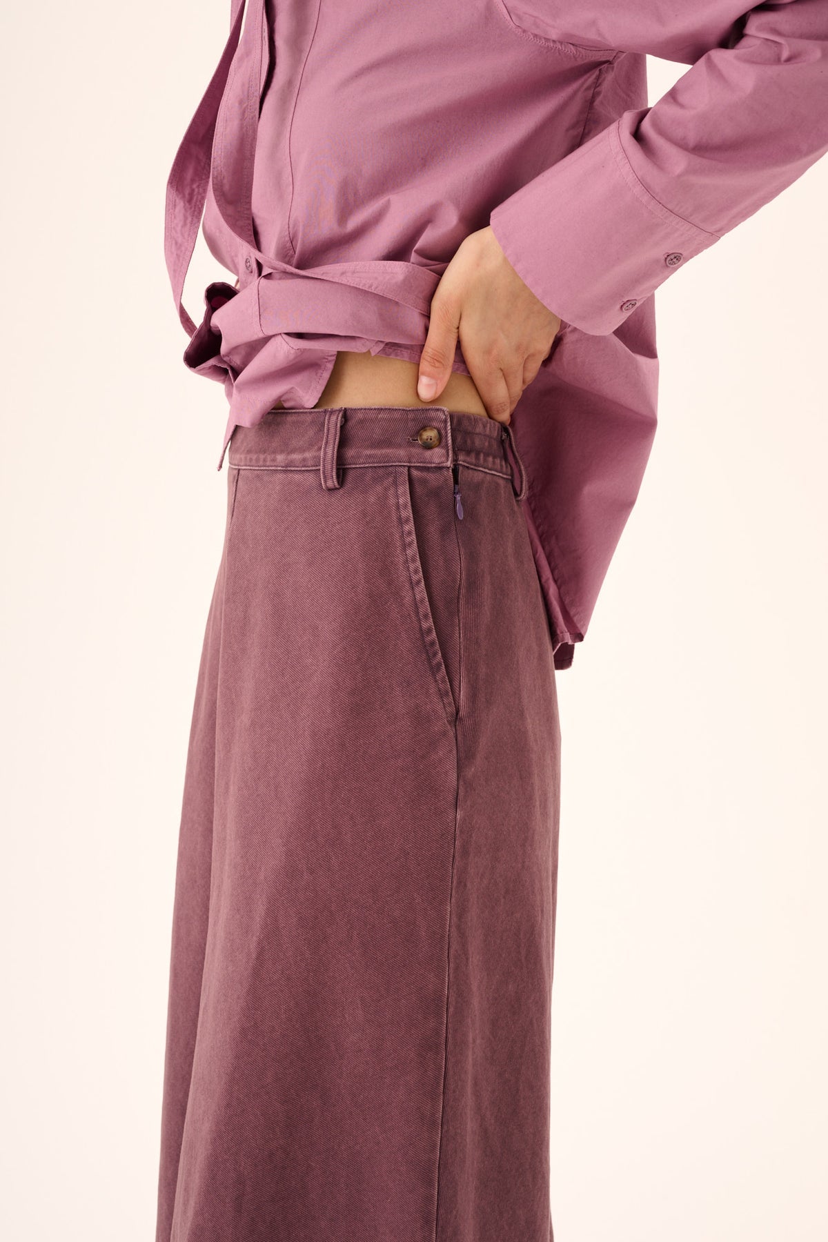 Rue de Tokyo Rok Pryma Faded Twill Mauve