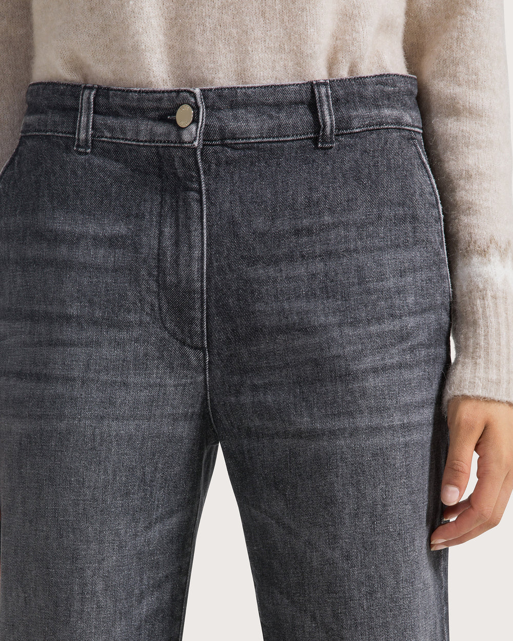 19.70Seventy Jeans Grijs met Omslag