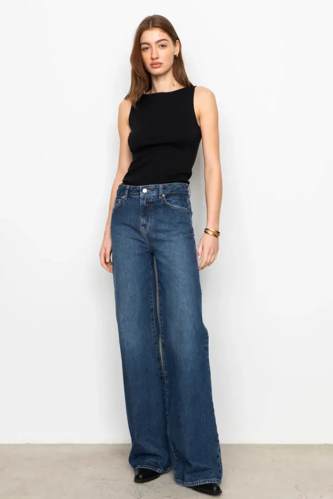 Camilla Pihl Top Peggy Rib Boatneck Black