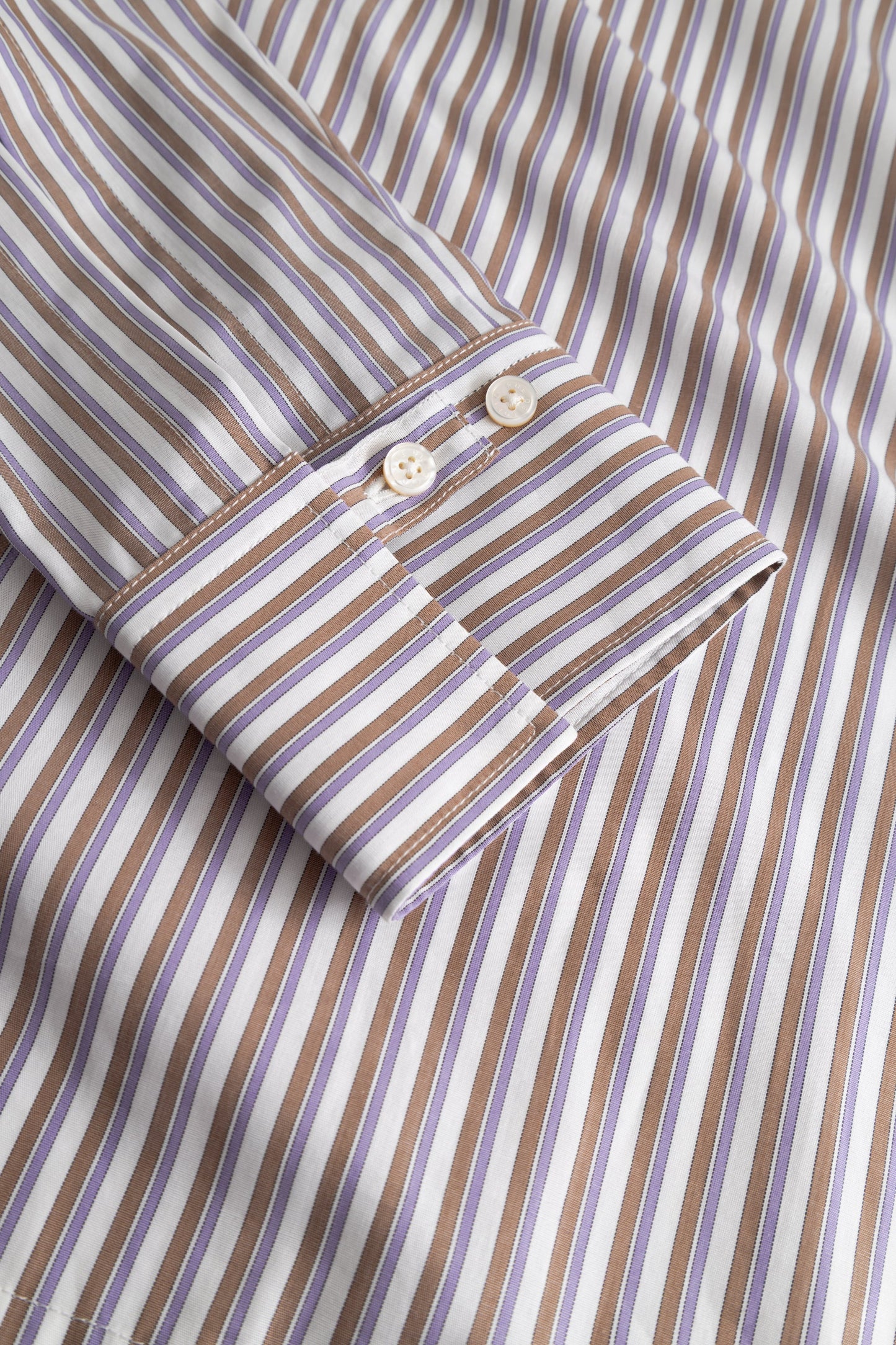 Rue de Tokyo Bloes Saloma Triple Stripe Brown Purple / White