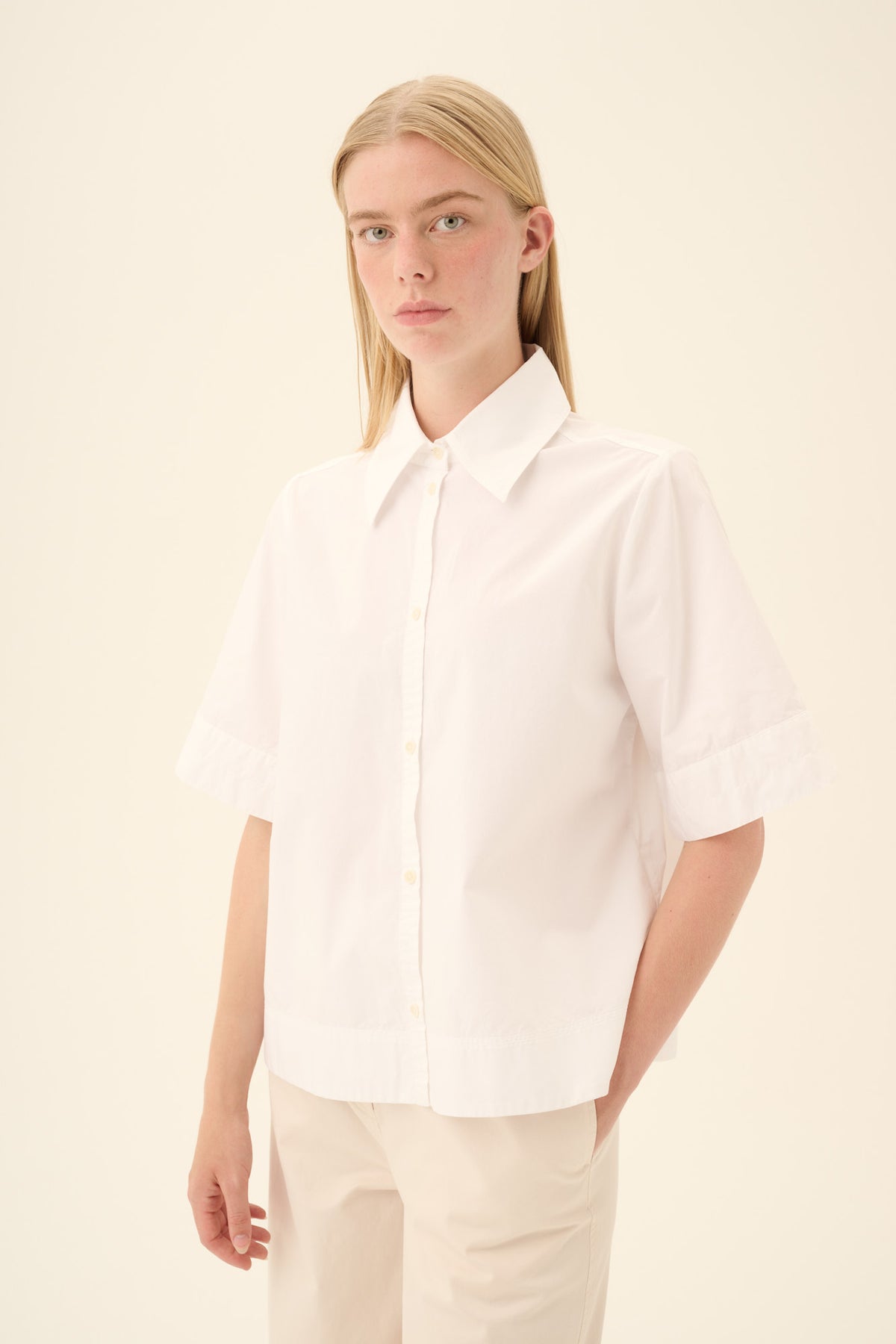 Rue de Tokyo Bloes Seren Popeline White