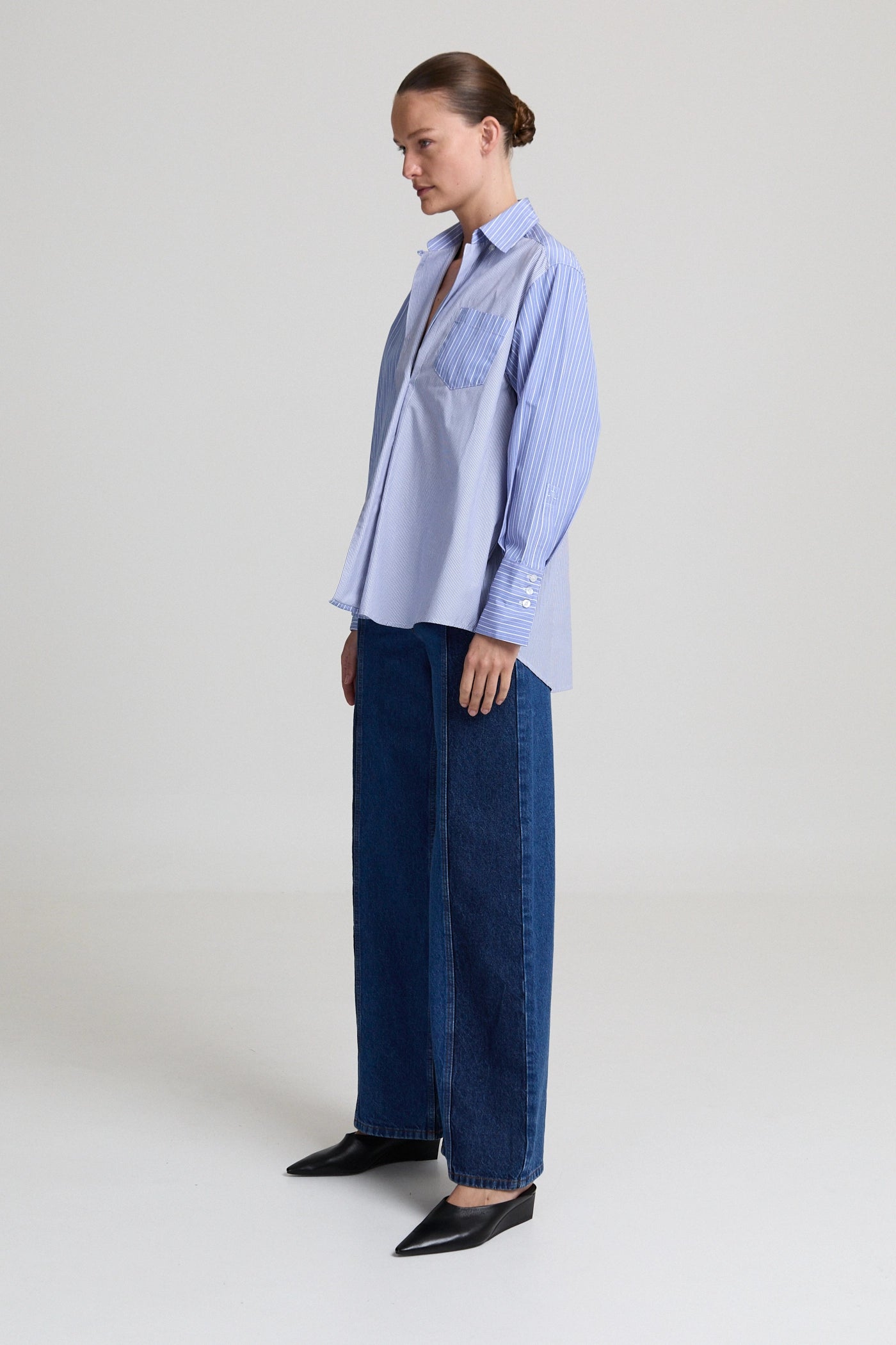 Liv The Label Bloes Oversized Scott Light Blue Striped