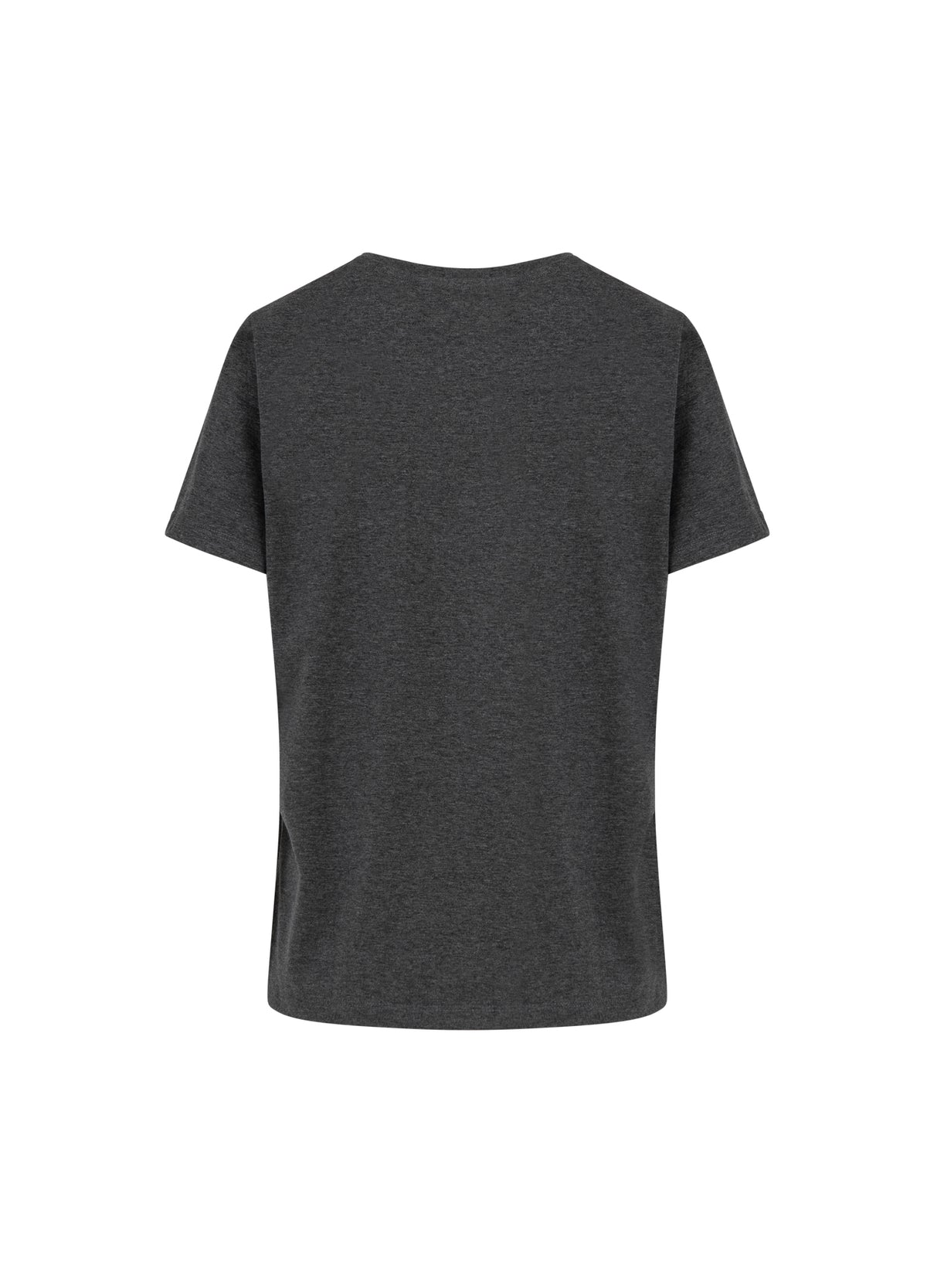 Coster Copenhagen T-Shirt Ronde Nek Dark Grey Melange