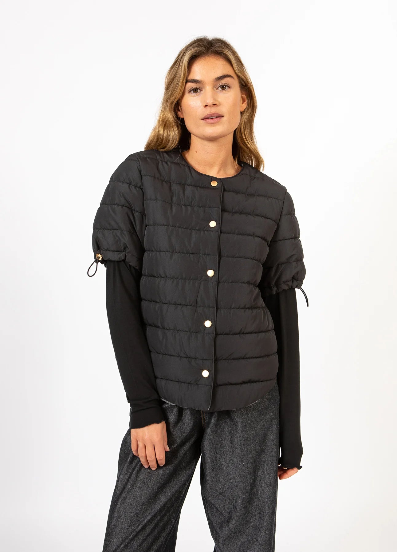 Coster Copenhagen Jas Asta Quilted Short Sleeved Black