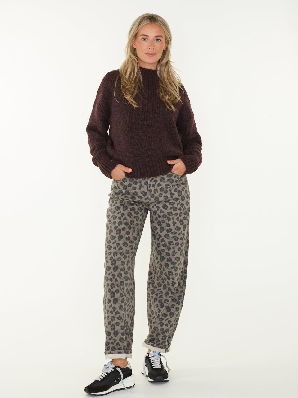 OUTLET By-Bar Broek Lew Grey Cheetah