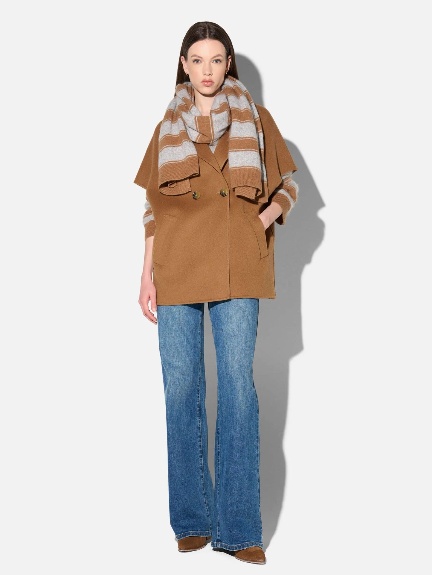 Janice Sjaal Santos Brushed Merinos Camel