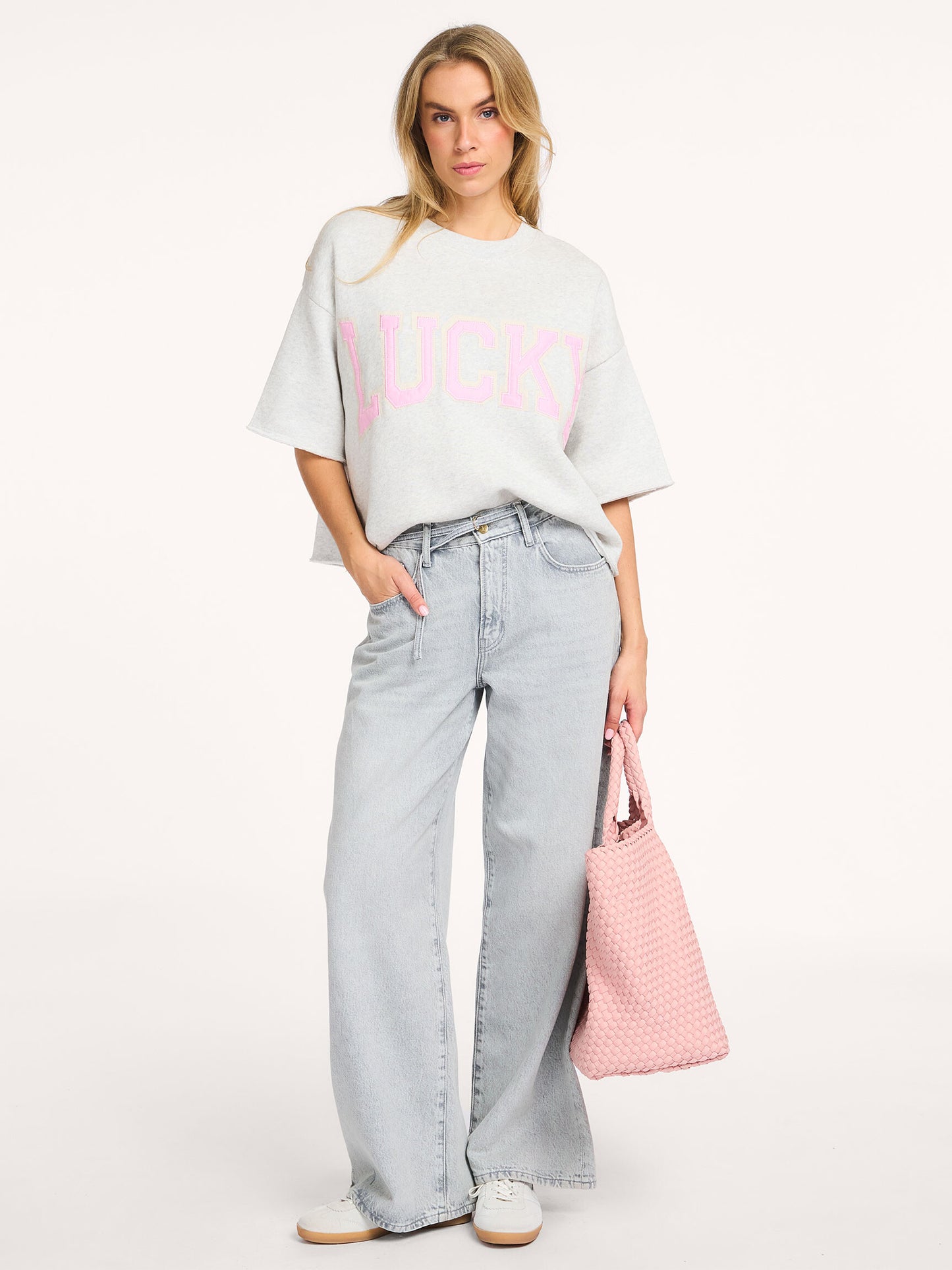 By-Bar Sweater Willow Lucky Light Grey Mêlee