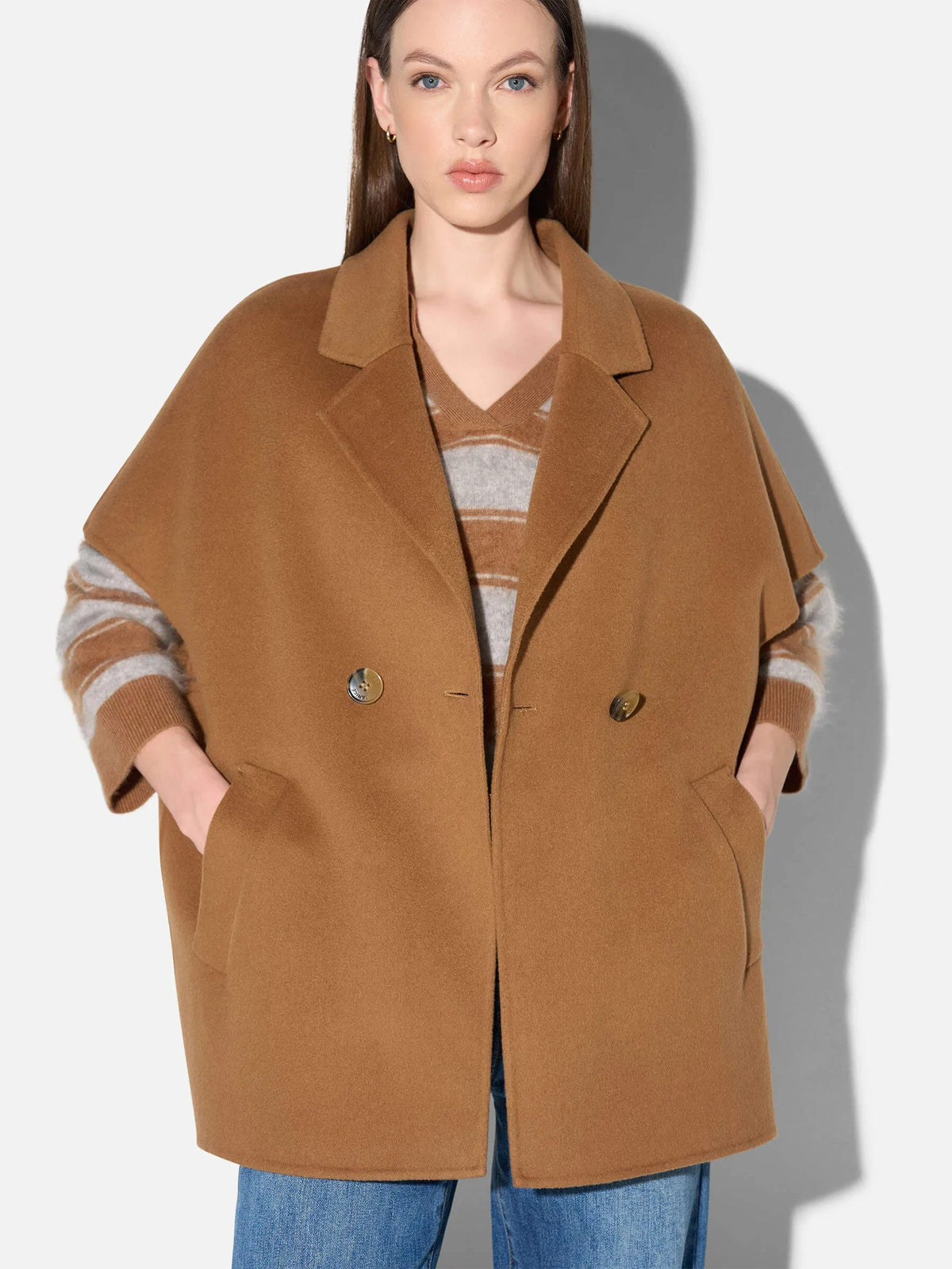 Janice Mouwloze Jas Archie Cognac