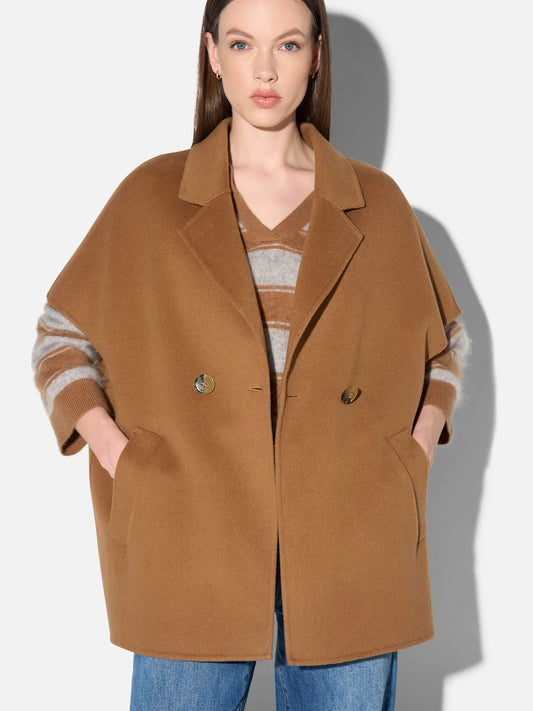 Janice Mouwloze Jas Archie Cognac