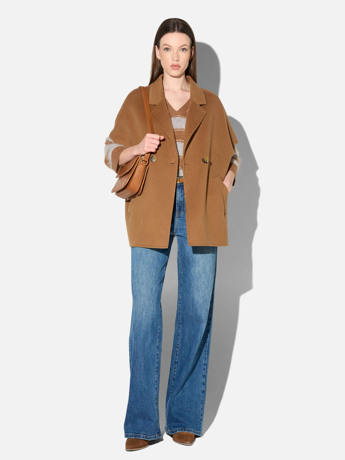 Janice Mouwloze Jas Archie Cognac