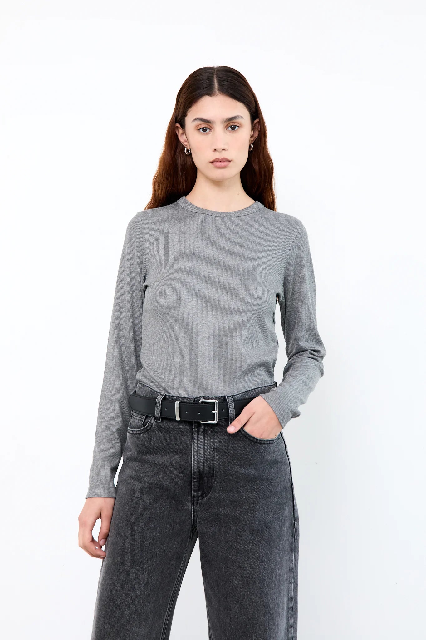 Liv The Label T-shirt met lange mouwen Emilia Dark Grey