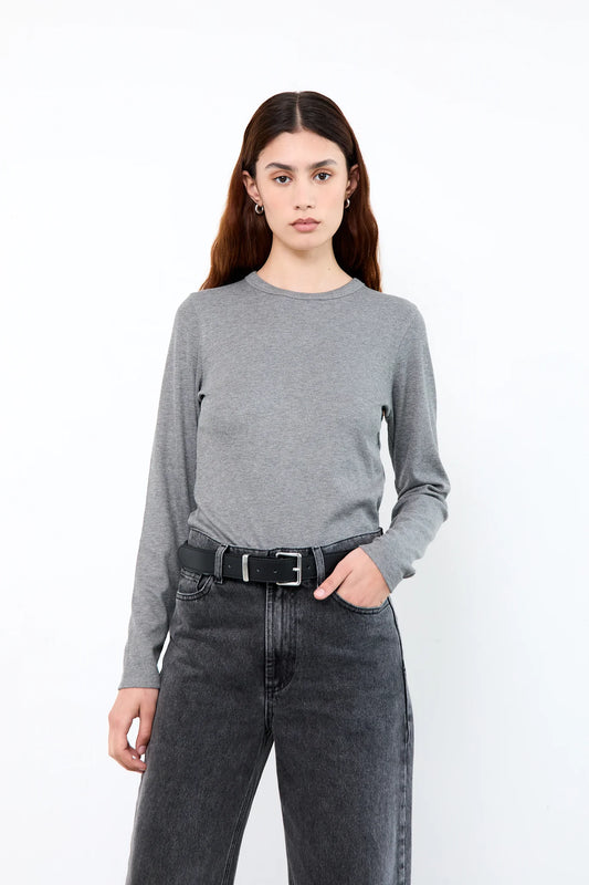 Liv The Label T-shirt met lange mouwen Emilia Dark Grey