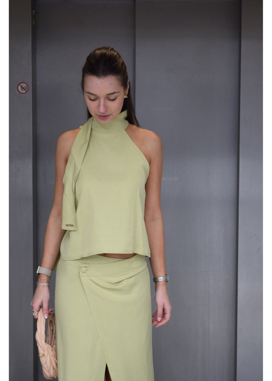 Gisèle The Label Top Leah Olive