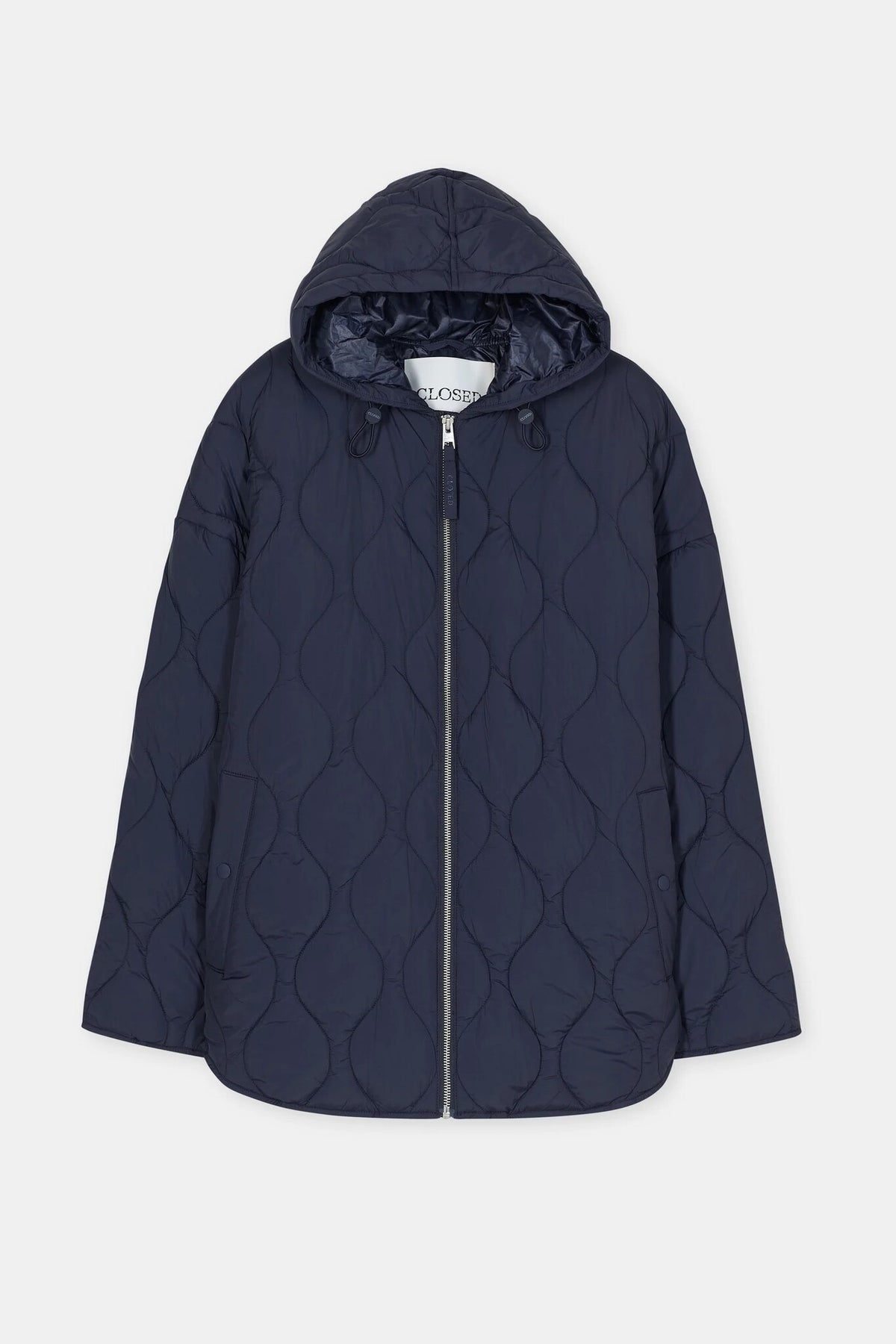 Closed Jas met Kap Donkerblauw
