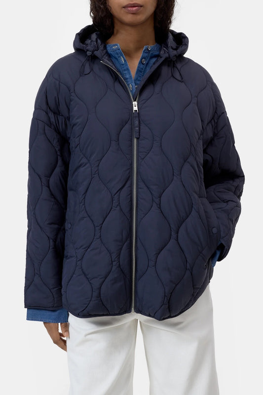 Closed Jas met Kap Donkerblauw