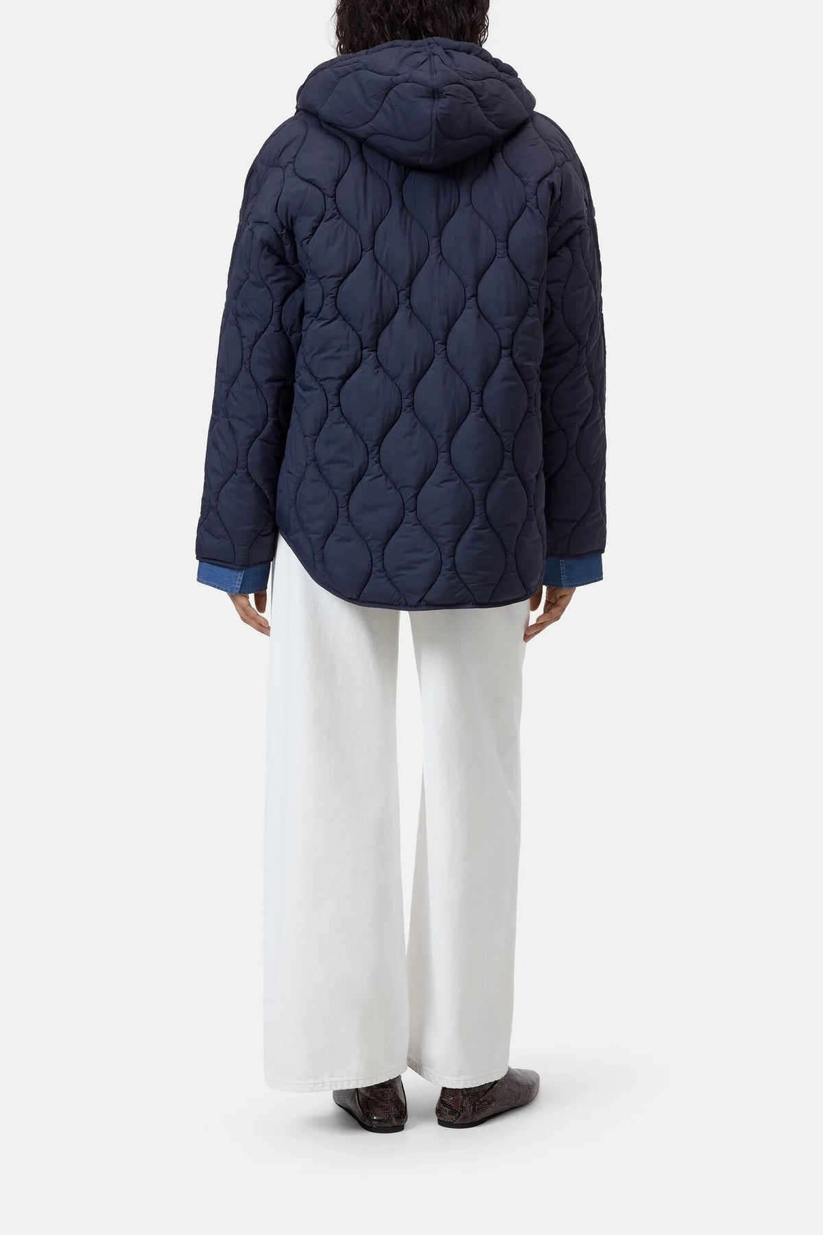Closed Jas met Kap Donkerblauw