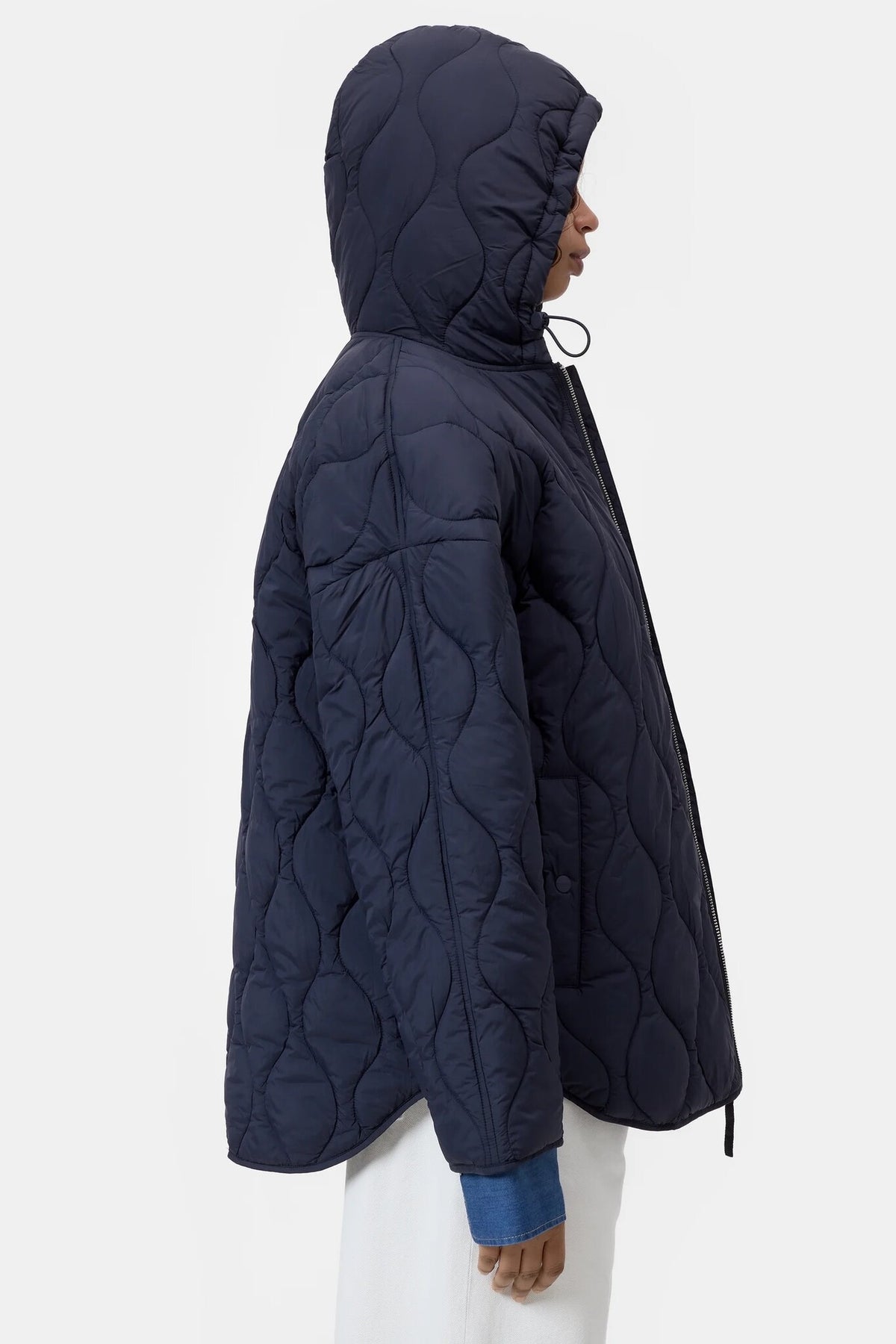 Closed Jas met Kap Donkerblauw