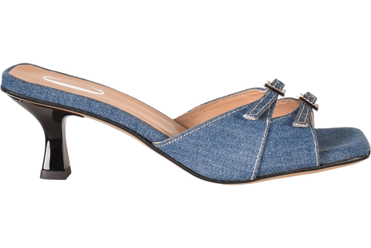 Cara Rosa Schoenen Sandaal Kitten Heel Roseanne Denim