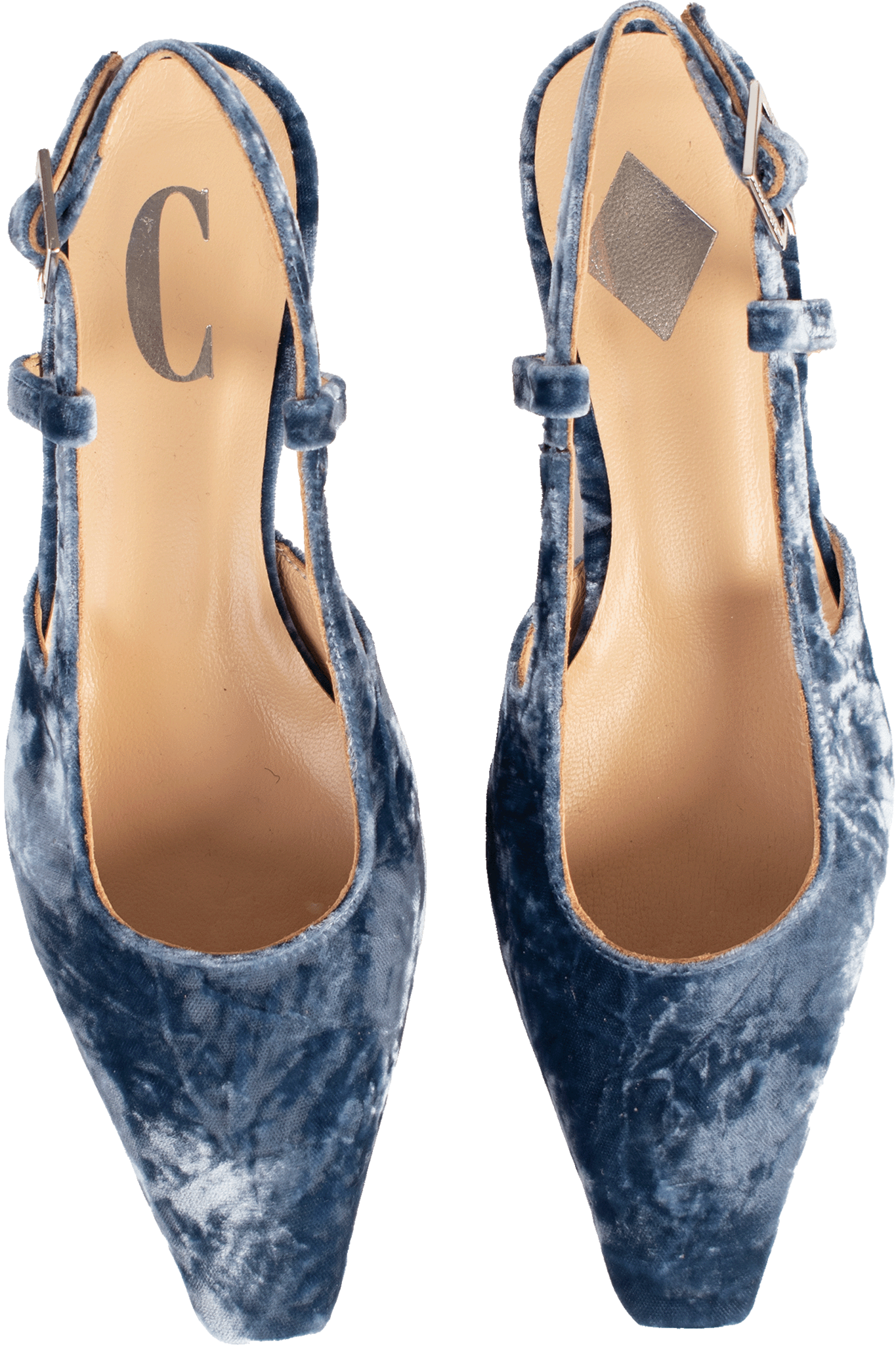 Cara Rosa Schoenen Slingback Kitten Heel Laura Jeans Fluweel