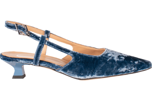 Cara Rosa Schoenen Slingback Kitten Heel Laura Jeans Fluweel