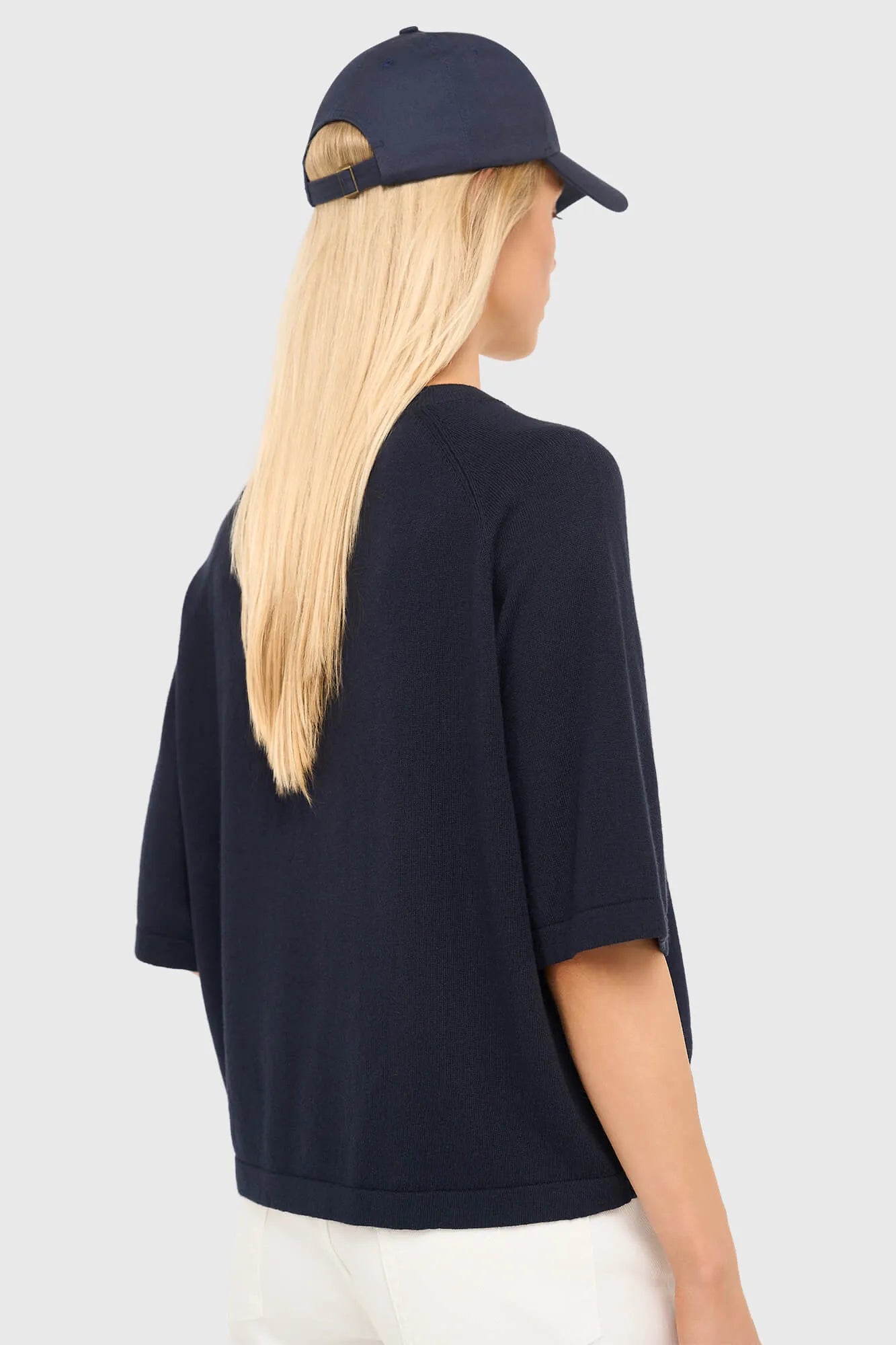 Janice Pull Korte Mouwen Moss Navy Blue