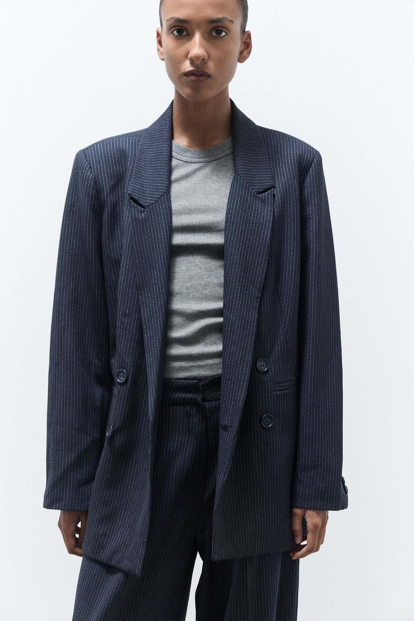 Liv The Label Blazer Indy Marine Pinstripe