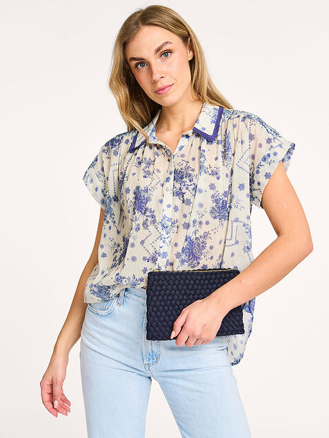Lolly's Laundry Bloes Badal Dark Blue Print