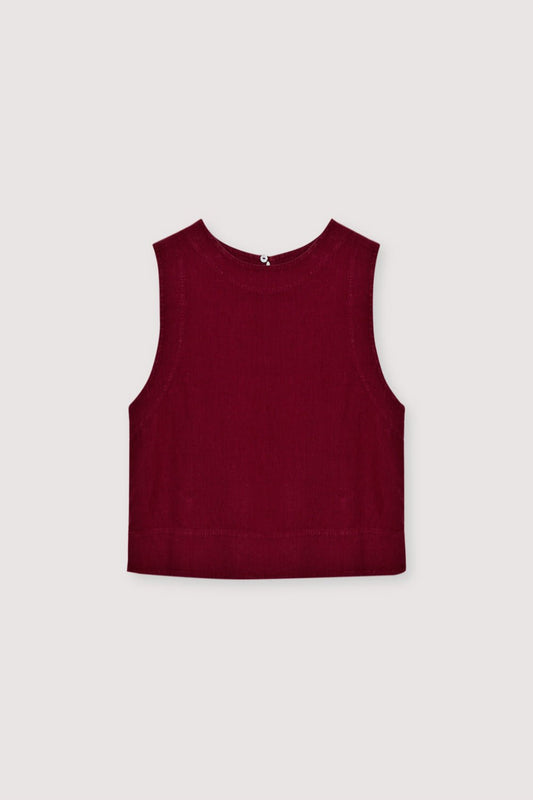 The New Society Top Melissa Crimson Wine