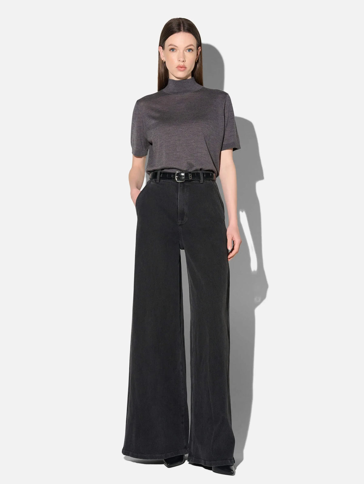 Janice Pull Korte Mouwen Knight Grey