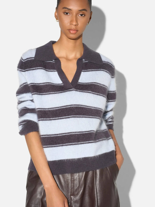 Janice Polo Pull Resort Blue Stripes
