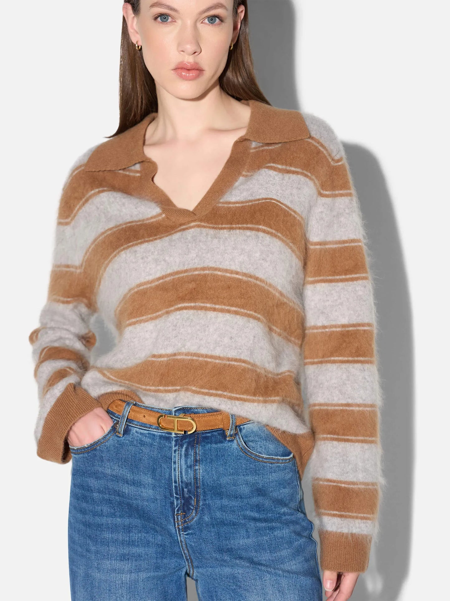 Janice Polo Pull Resort Camel
